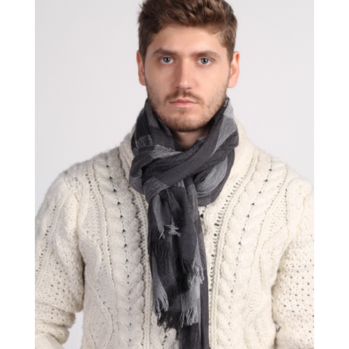 фото Шарф valentino,180х70 см, черный, серый