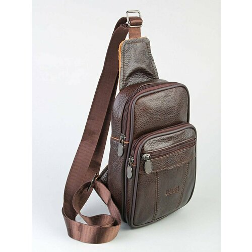 фото Сумка барсетка r1zenbag, фактура гладкая, коричневый ryzenbaks