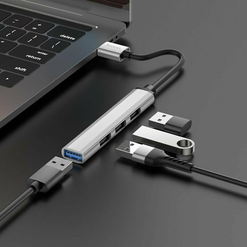 Разветвитель USB для ноутбука 4 порта/ HUB/ переходник