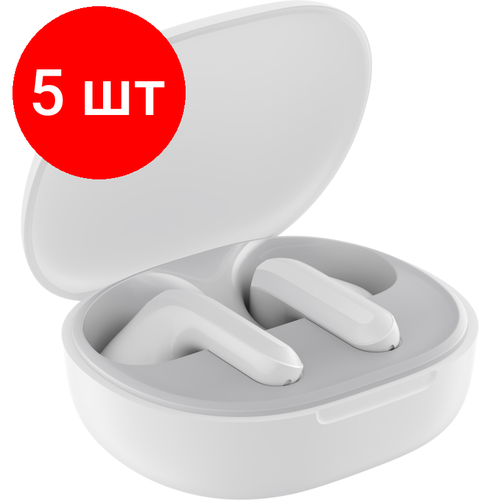 Комплект 5 штук Наушники Xiaomi Redmi Buds 4 Lite White белый BHR6919GL 1337300₽