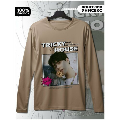 фото Лонгслив hypnotica, размер s, бежевый