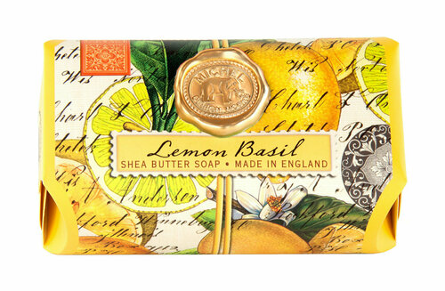 Мыло в бумажной обертке Michel Design Works Lemon Basil Shea Butter Soap