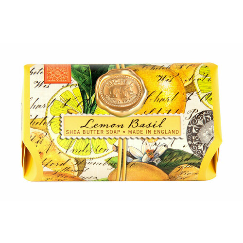 Мыло в бумажной обертке Michel Design Works Lemon Basil Shea Butter Soap michel design works lemon basil foaming soap 530 ml