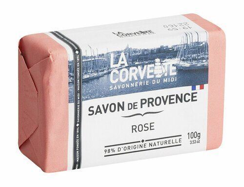 Туалетное мыло с ароматом розы La Corvette Savon de Provence Rose