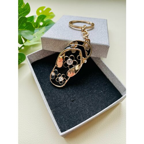 Брелок, бежевый, черный