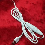 USB диммер, пульт-контроллер управления светом светодиодной ленты / модуля, с выключателем и переключателем, провод 1,5м. Белый. - изображение