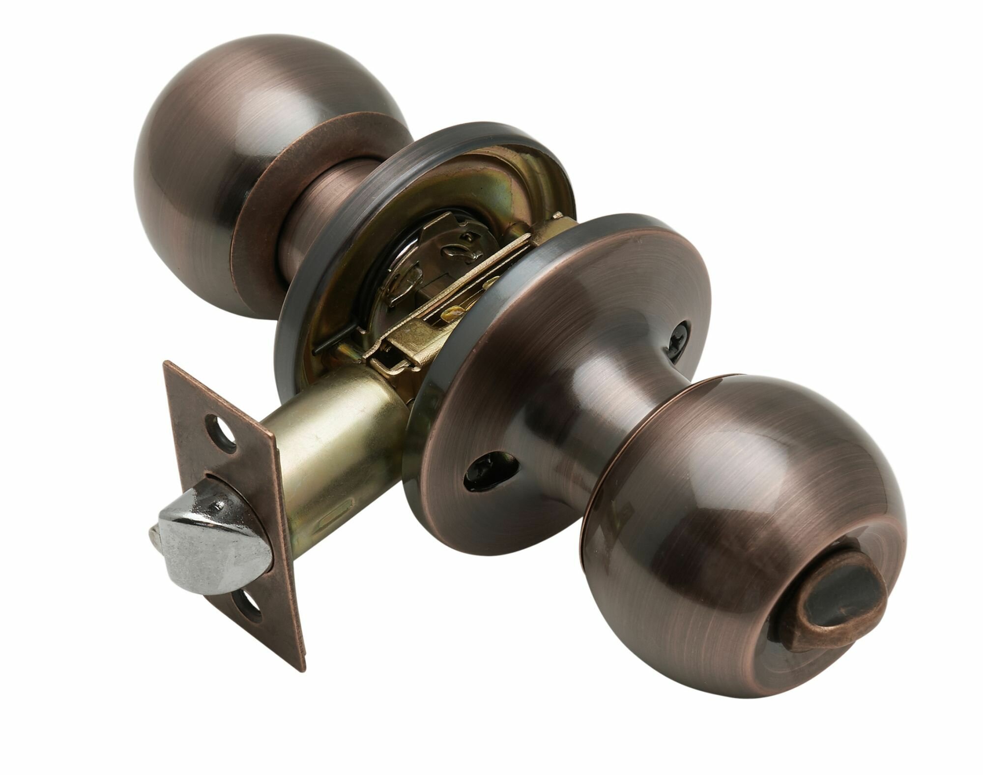 фото Ручка-защелка дверная круглая кноб с фиксатором