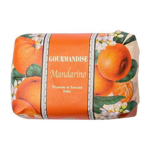 Натуральное парфюмированное мыло c ароматом мандарина Gourmandise Savon Parfume Mandarino