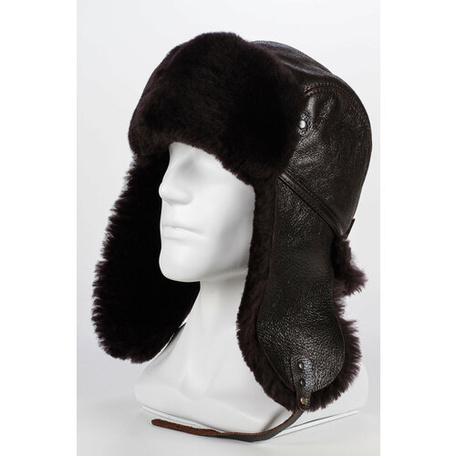 фото Шапка ушанка , размер 57-58, коричневый darga hats