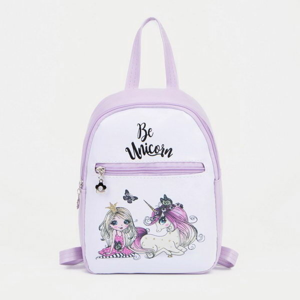 фото Рюкзак на молнии, цвет сиреневый