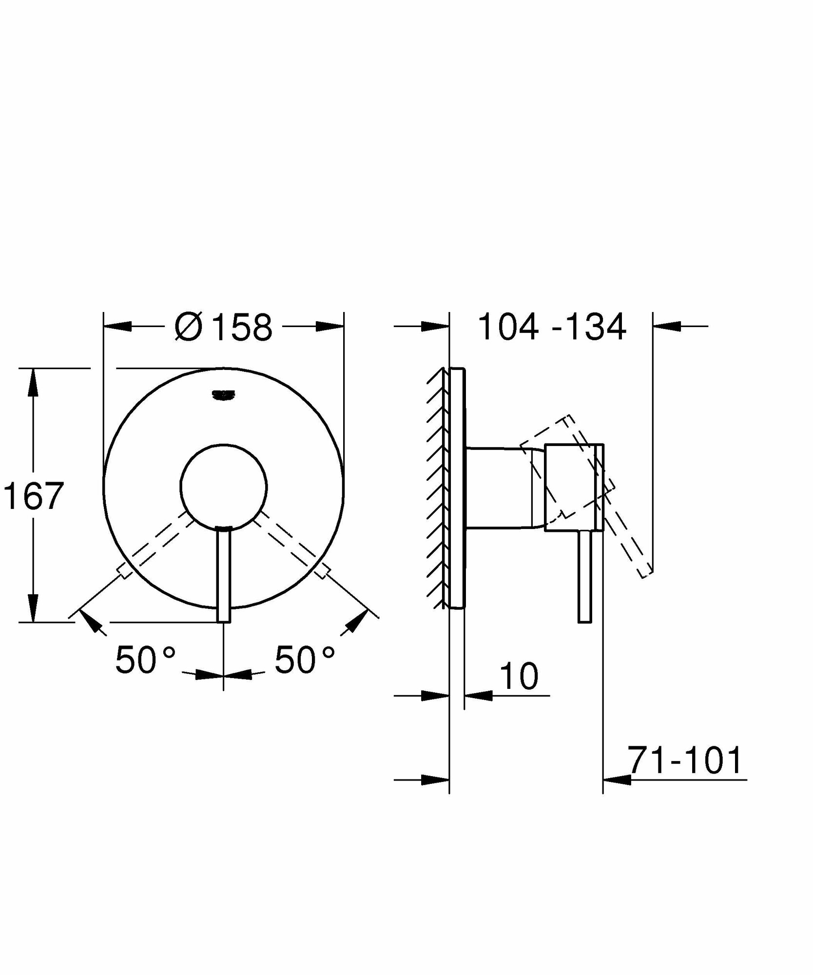 Смеситель Grohe Atrio New Classic 24065AL3 для душа - фото №4