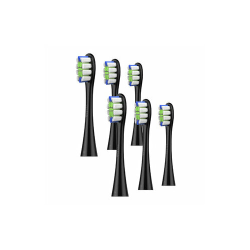 Комплект насадок Контроль зубного налета Oclean P1C5 B06 (6шт, Черный) аксессуар для зубной щетки oclean delicate clean p3k4 2шт c04000216 насадка для зубных щеток