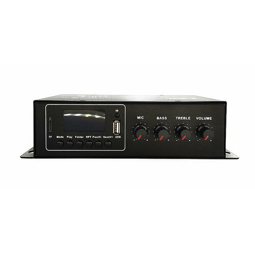 CMX Audio D250U Микшер усилитель двухканальный, RMS 2*50ватт, встроенный Mp3 плеер USB и SD, FM тюнер Bluetooth, 3 Mic, 2 Aux черный матовый