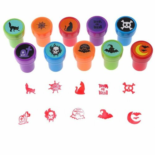 Печать цветная Страшный Хеллоуин набор 10 шт 316₽