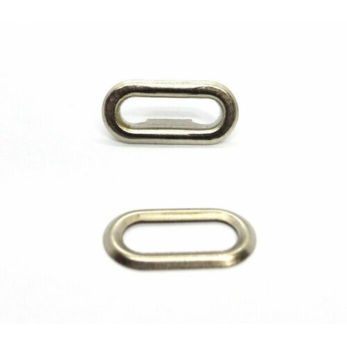 Люверс овальный 20 мм (сталь)(уп.10 шт.) цв. Никель Proknopka