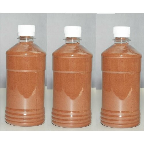 Светло-коричневый кварцевый песок 2400 г (3шт по 800г) для рисования, декора и поделок, светового стола, флорариума (фр. 0,1-0,3)