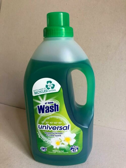 Гель для стирки цветного и белого at home Wash Universal 42 стирки 1.5 л Нидерланды