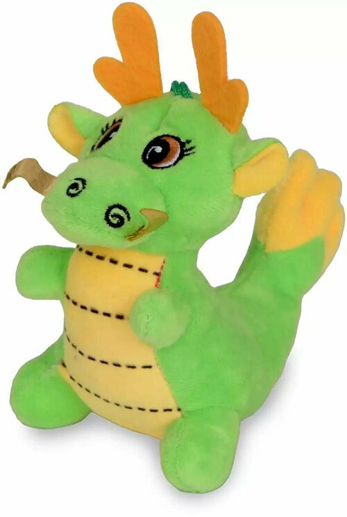 Мягкая игрушка Коробейники - Дракон Дрэго, зеленый, 12 см, 1 шт