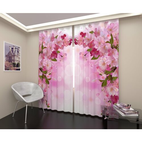 Фотошторы Арт Паула Цветущая вишня Габардин В: 260 см Ш: 2*100 = 200 см