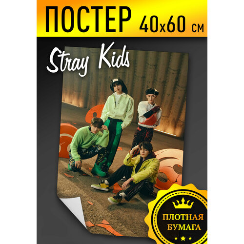 Stray kids плакат 40х60 см на фотобумаге