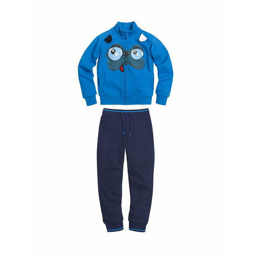 Комплект одежды Pelican, размер 3/98, синий, бирюзовый комплект одежды vemci размер 98 синий бирюзовый