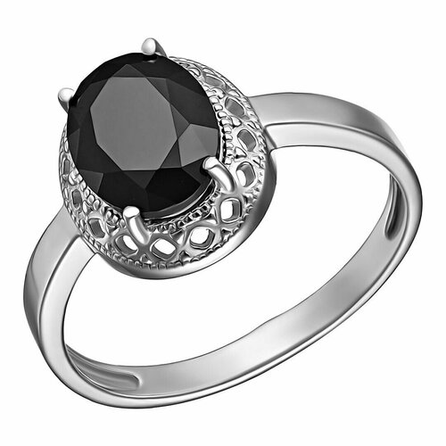 Перстень, серебро, 925 проба, родирование, серебряный, черный