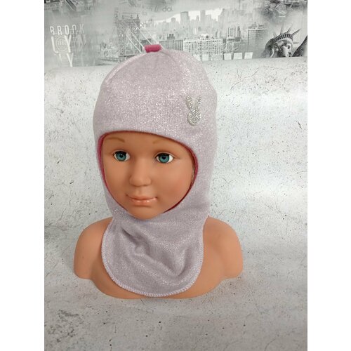 фото Шапка , размер 46-48, серебряный нет