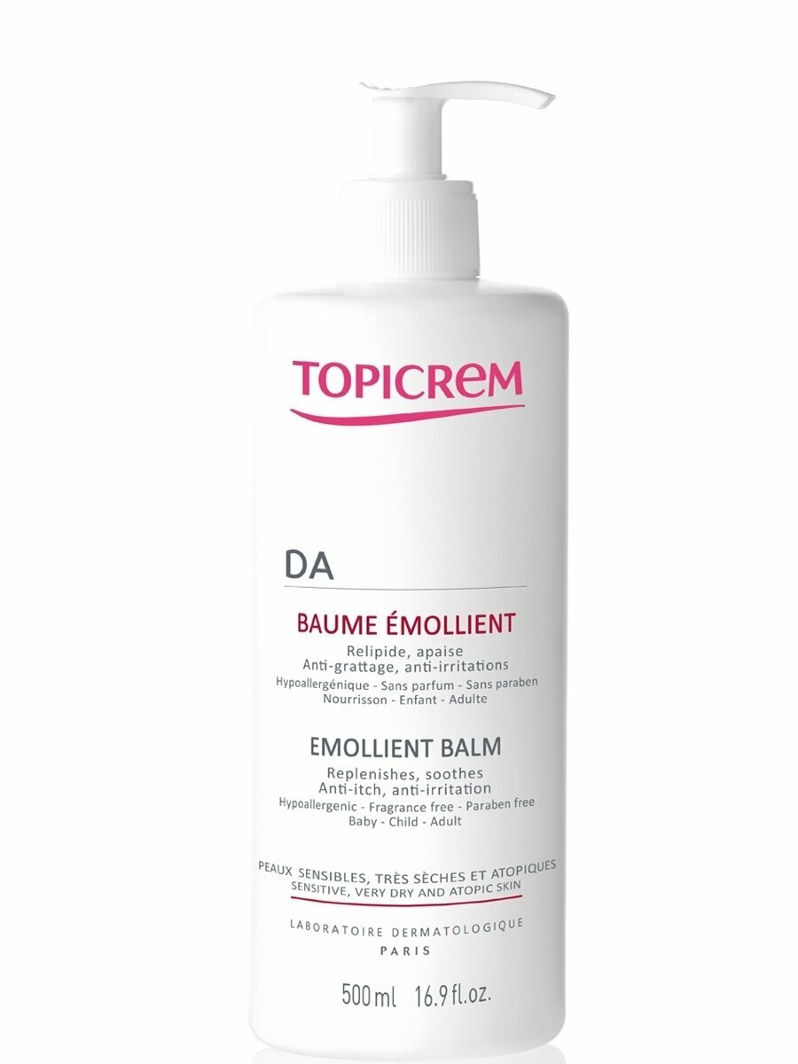 TOPICREM Липидовосстанавливающий бальзам Da Emollient Balm (500 мл)
