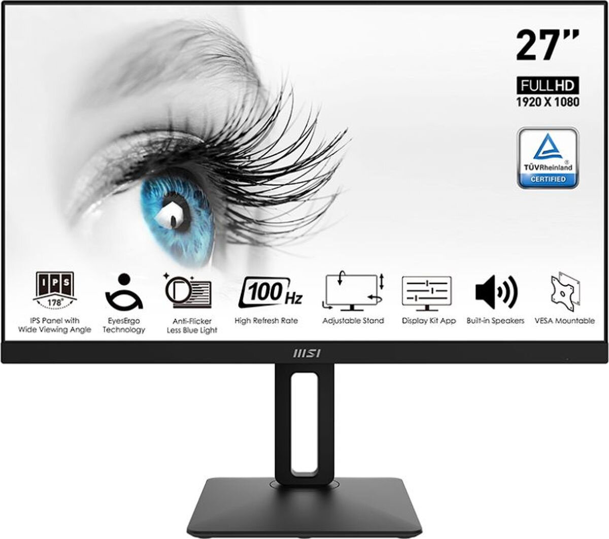 Монитор MSI Pro MP271AP 27", черный [9s6-3pa29t-086]