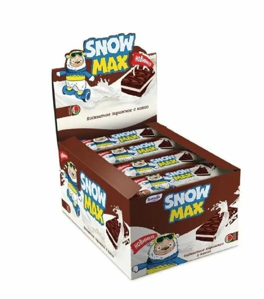 Бисквитное пирожное Snow Max, 4 вкуса, 48*30 гр - фотография № 4