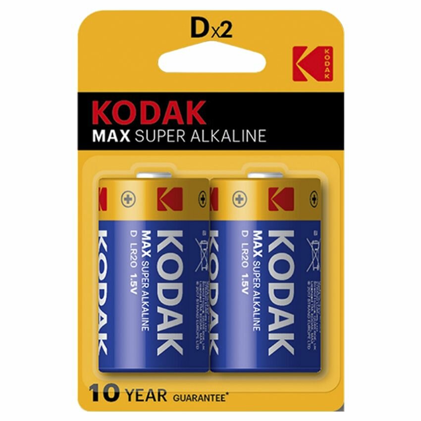 Батарейка Kodak Max Super Alkaline D LR20