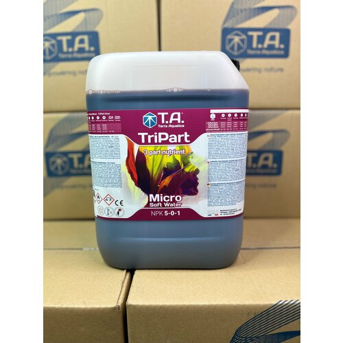 Удобрение TriPart Micro SW / Flora Micro GHE для мягкой воды 10 л EU ghe terra aquatica flora series tripart micro hw 1л пипетка дозатор удобрение для растений набор микроэлементов