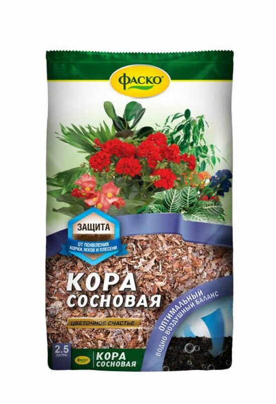 Кора сосновая Цветочное счастье 2,5л фаско