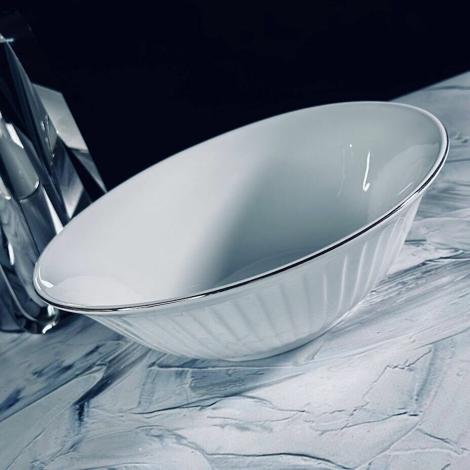 фото Салатник Lenardi Marzipan grey 23см, фарфор