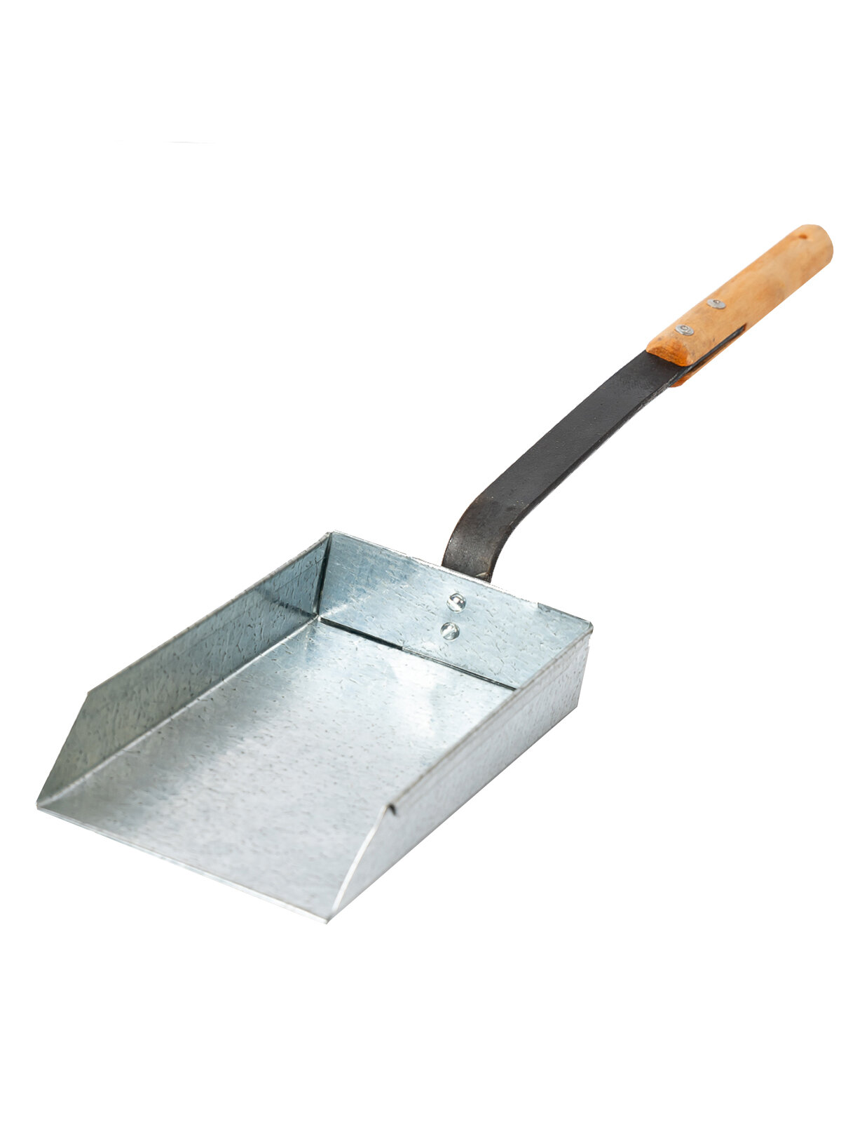 Совок для золы средний юкша, оцинкованный 19 * 11,5 см, ручка 32 см