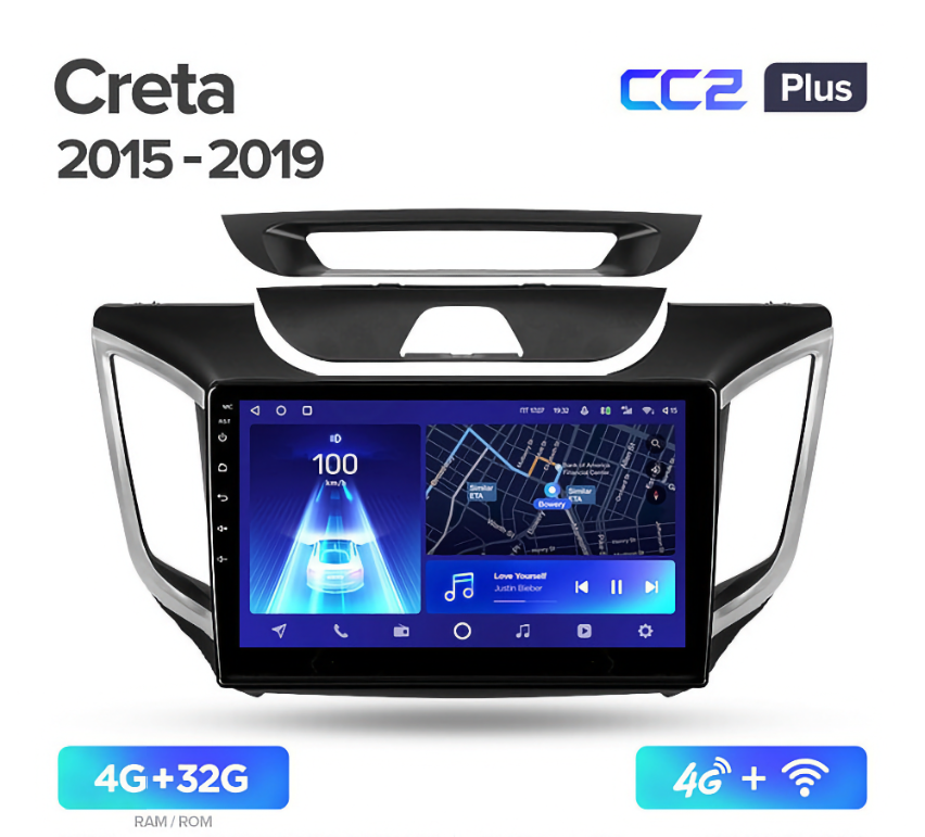 Магнитола Teyes CC2 plus 4/64 Hyundai Creta IX25 2015 - 2019