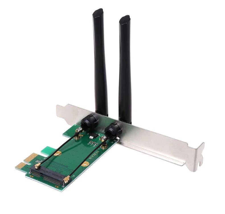 Wi-Fi сетевая карта PCI-Ex1 (2 съемные антенны)