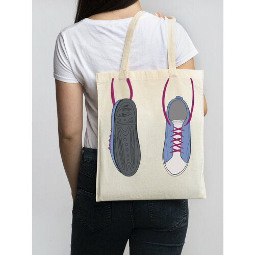 фото Сумка шоппер just4you, фактура матовая, плетеная, красный, голубой