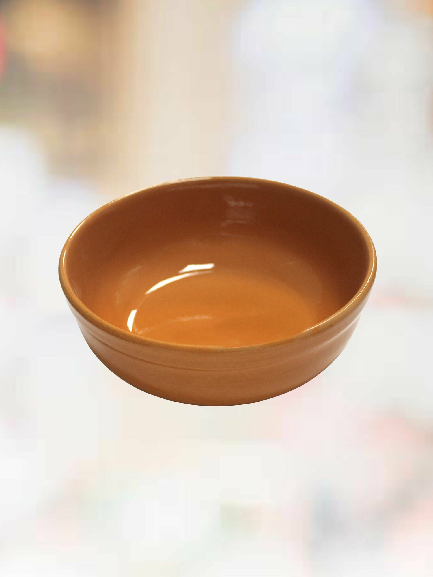 Тарелка Ломоносовская керамика "Глинка", для хаша, керамика, 1,2 л, круглая форма, d19 см, терракот — фото 1