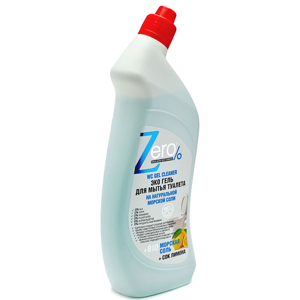 Эко-гель для мытья туалета Zero Морская соль + Сок лимона 750мл - фото №4