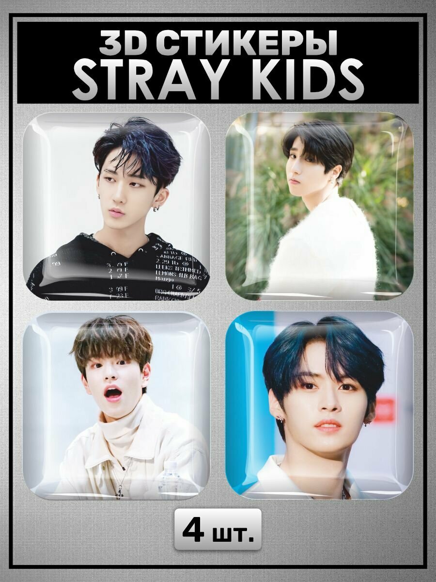 3D наклейки на телефон, Набор объемных наклеек на телефон , Stray Kids Стрей кидс