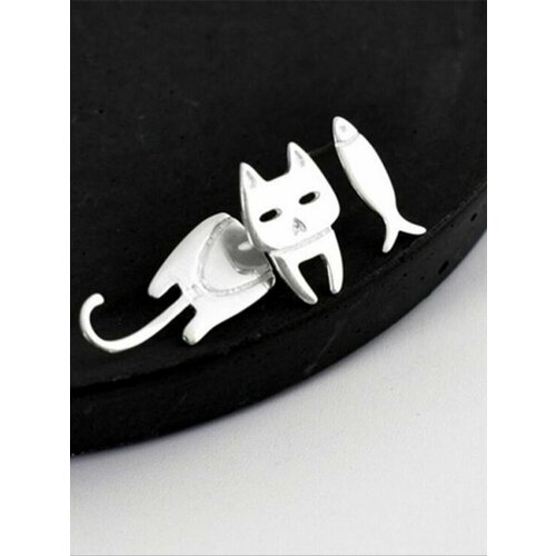 Серьги пусеты DRAKON IRG серебристый 224₽