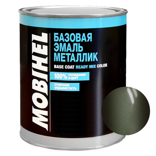 Базовая эмаль металлик MOBIHEL 3049 Зеленая 1л