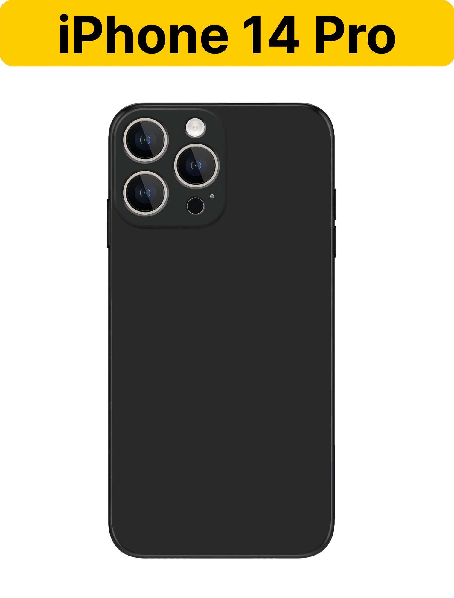 ADV GROUP / Чехол-накладка для iPhone 14 Pro, матовый, чёрный