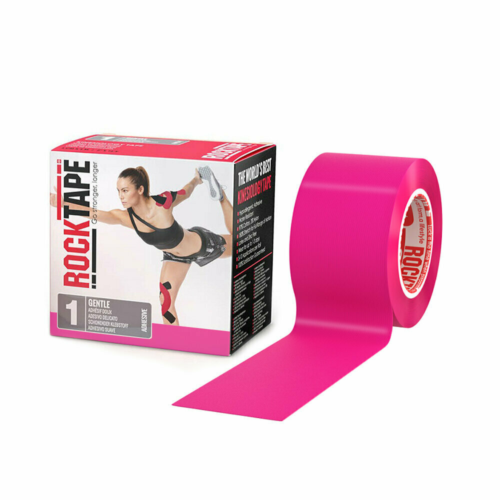 Кинезиотейп Rocktape Gentle "1" (RocktapeRх) 5 см х 5 м, ярко-розовый