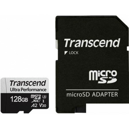 Карта памяти Transcend microSDXC 340S 128GB (с адаптером)