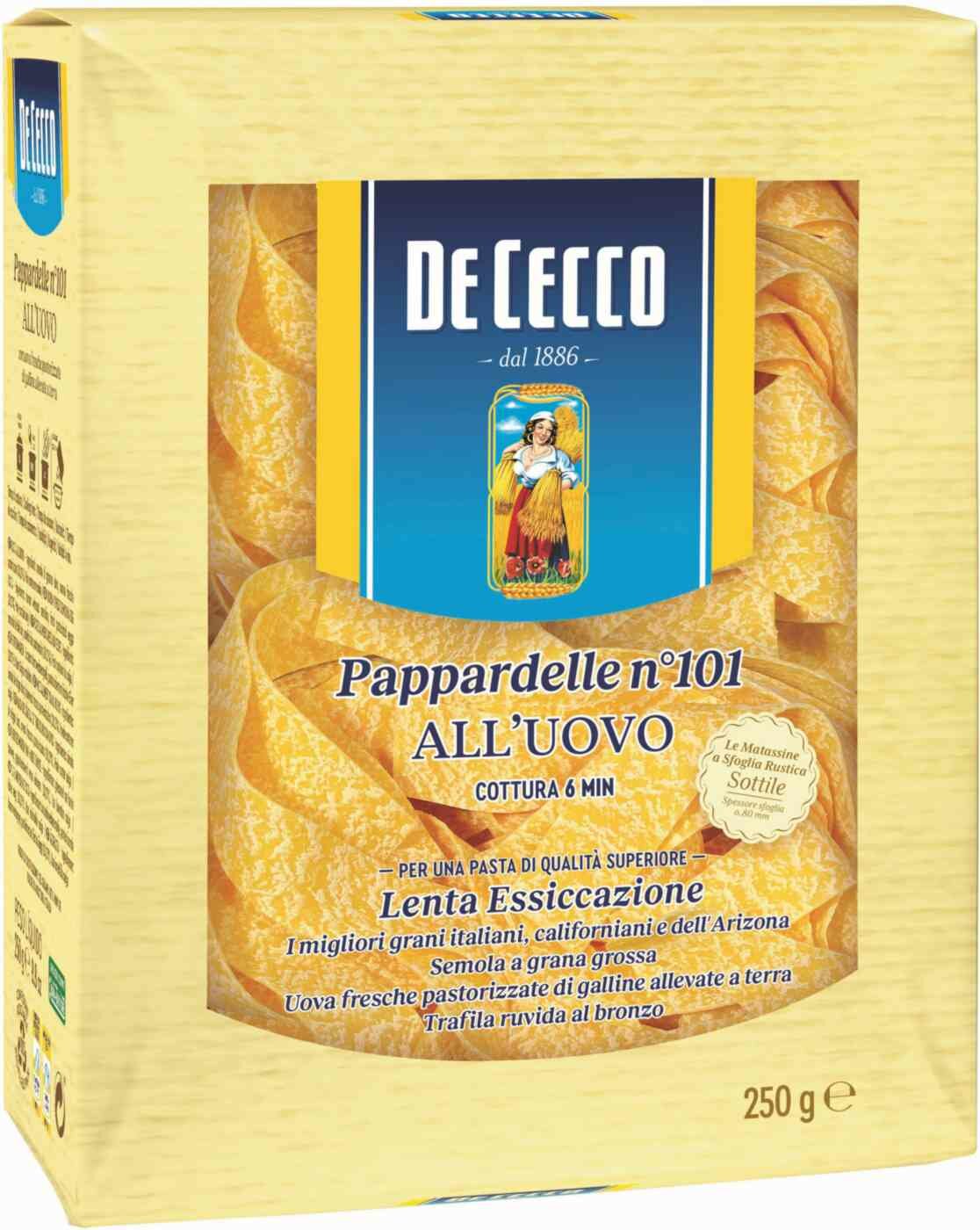 Макаронные изделия Pappardelle All'uovo №101 De Cecco