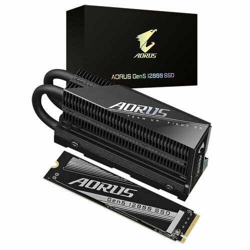 Твердотельный накопитель SSD Gigabyte M.2 2280 1TB AORUS Gen5 12000 AG512K1TB черный