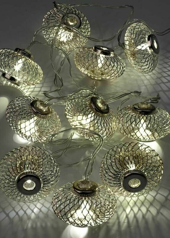 фото Гирлянда светодиодная Фонарики Хром 10LED