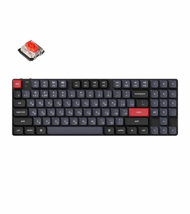 Клавиатура QMK Keychron K13 Pro, 90 клавиш, Hot-Swap, Gateron low profile Red Switch